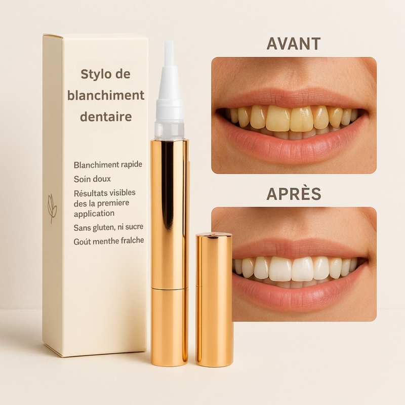 Stylo de blanchiment dentaire instantané (1 Acheté = 1 Offert)