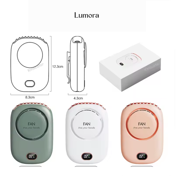 Lumora Pro – Ventilateur Portable Sans Lame, Rechargeable et Silencieux
